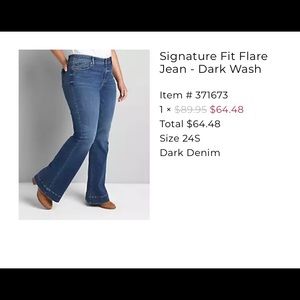 Lane Bryant Signature Fit Flare Jean- 24S